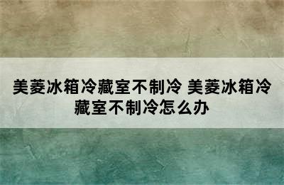 美菱冰箱冷藏室不制冷 美菱冰箱冷藏室不制冷怎么办